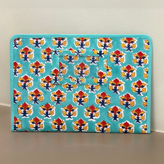 Ministry Magazine Sleeve – Indian Block Print Floral Field Service Organizer (7.5” x 10.5”)