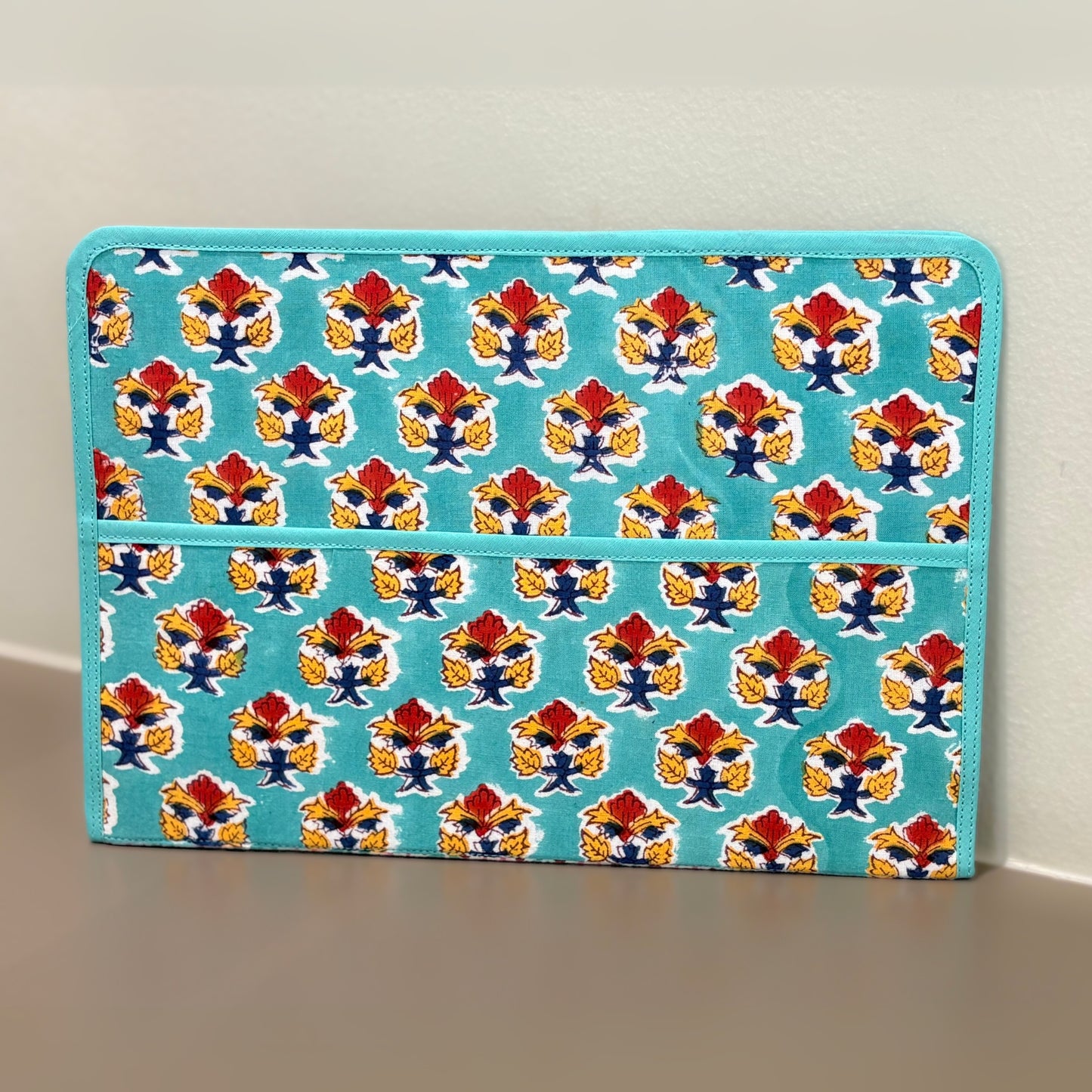 Ministry Magazine Sleeve – Indian Block Print Floral Field Service Organizer (7.5” x 10.5”)