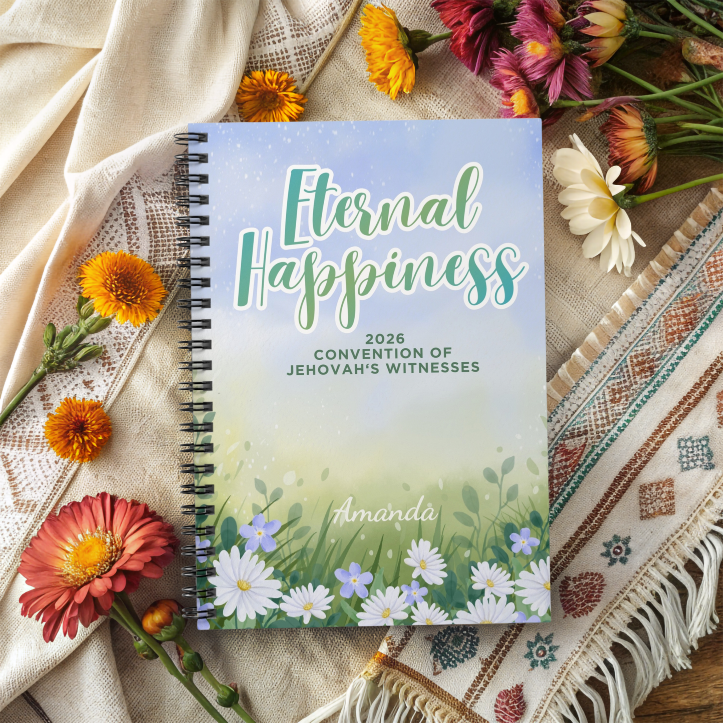 Eternal Happiness Convention 2026 Spiral Notebook JW Personalized Convention Journal