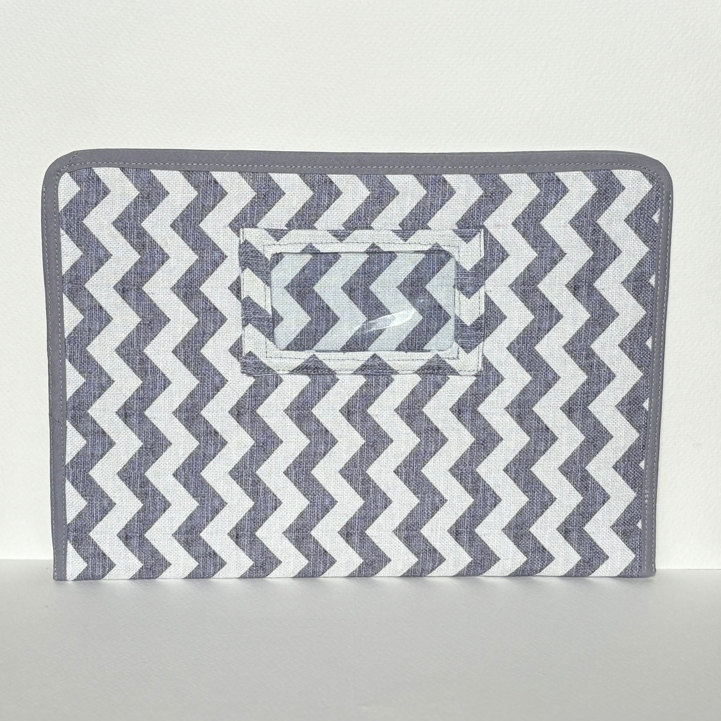 Dusty Blue Chevron & Polka Dot Ministry Magazine Sleeve – Field Service Organizer (7.5” x 10.5”)