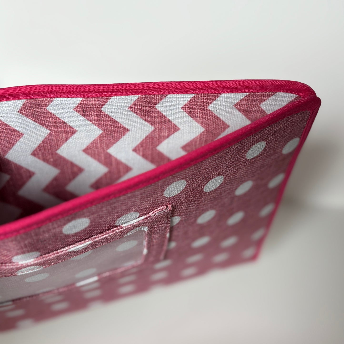 Rasberry Chevron & Polka Dot Ministry Magazine Sleeve – Field Service Organizer (7.5” x 10.5”)