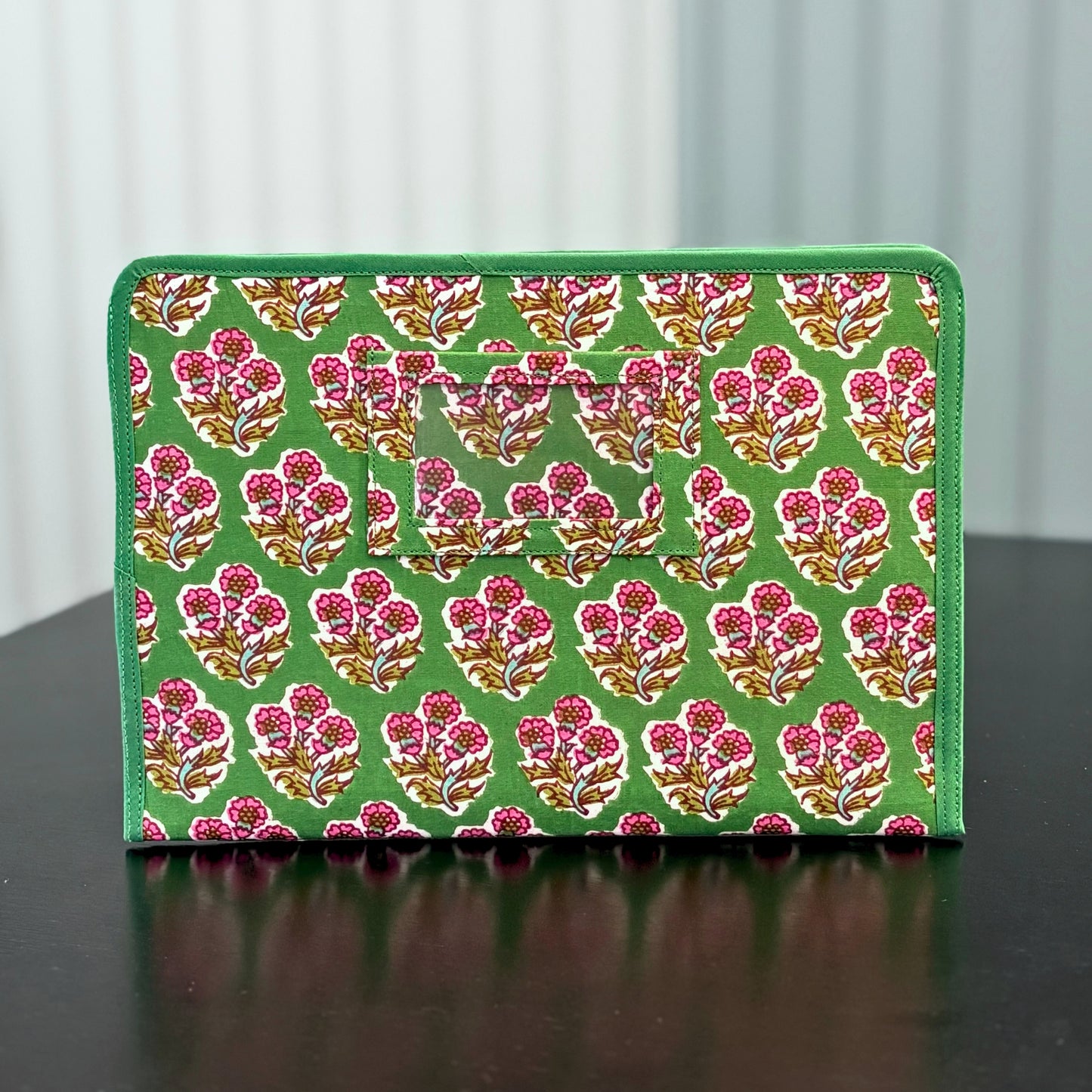 Ministry Magazine Sleeve – Indian Block Print Floral Field Service Organizer (7.5” x 10.5”)