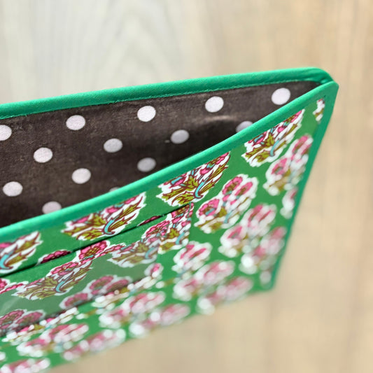 Ministry Magazine Sleeve – Indian Block Print Floral Field Service Organizer (7.5” x 10.5”)