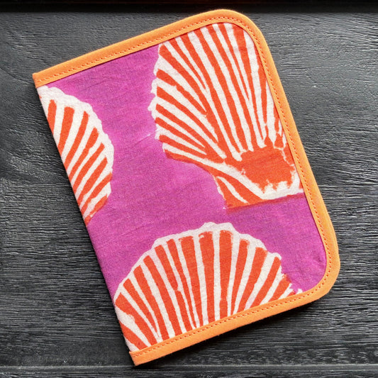 Sea Shell Indian Block Print Mini Ministry Organizer – Tract and Invitation Holder (4.4” x 5.8”)