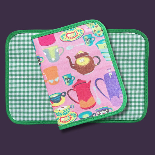 Teapot Print Mini Ministry Organizer – Tract and Invitation Holder (6 pockets)