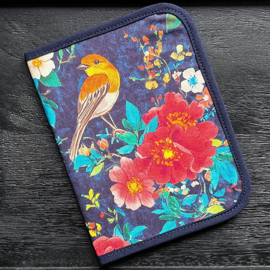 Bird Floral Print Mini Ministry Organizer – Tract and Invitation Holder (4.4” x 5.8”)