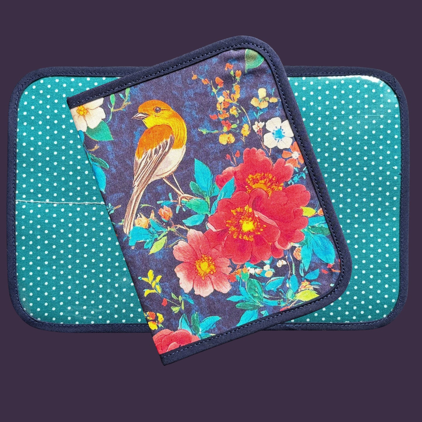 Bird Floral Print Mini Ministry Organizer – Tract and Invitation Holder (4.4” x 5.8”)