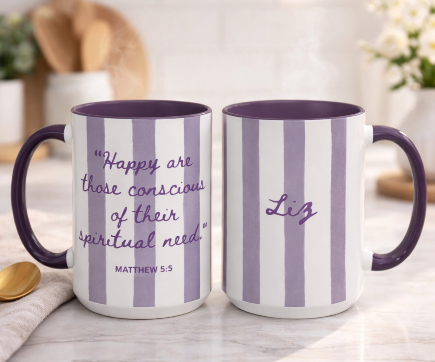 JW Personalized 2026 Year Text Mug, 11 15oz Coffee Cup with Accent Colors