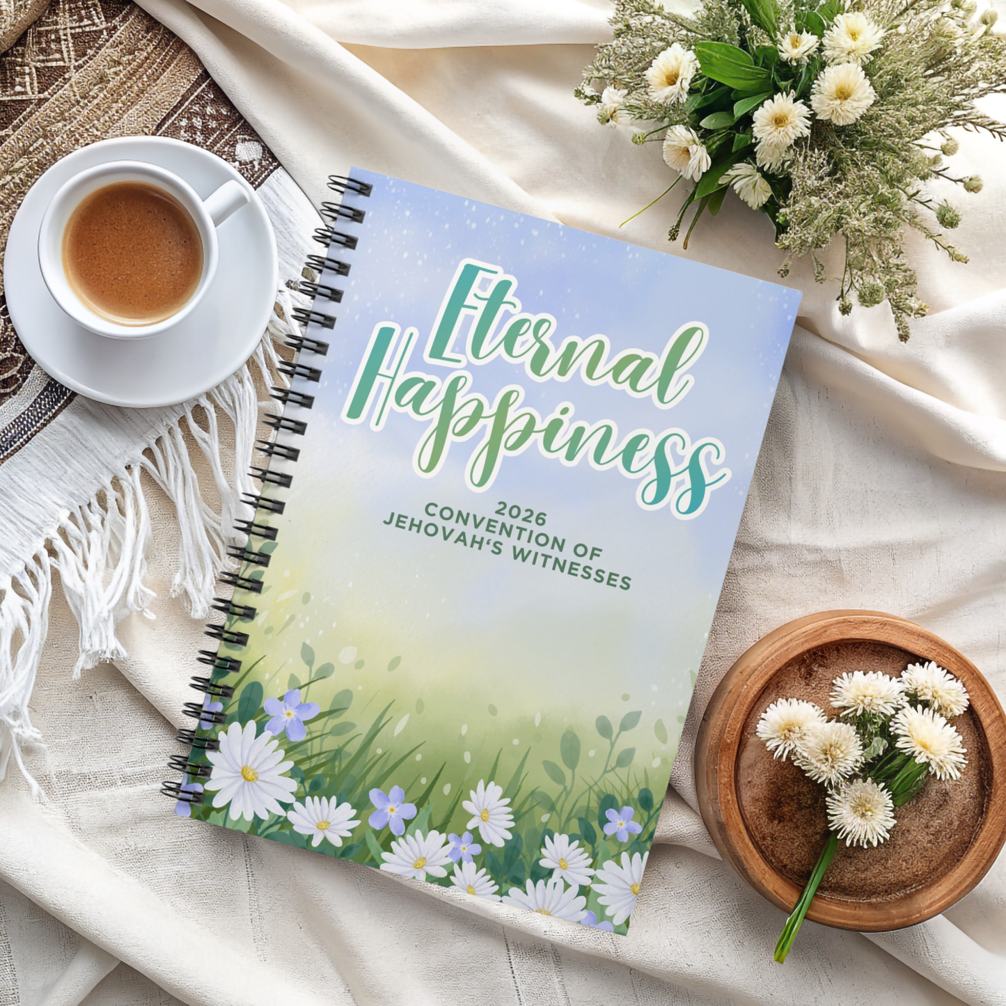 Eternal Happiness Convention 2026 Spiral Notebook JW Personalized Convention Journal