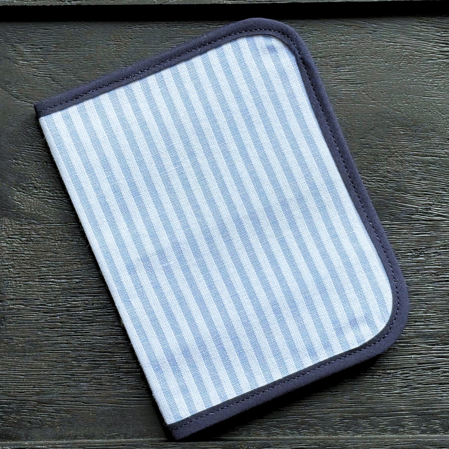 Blue Stripes Mini Ministry Organizer – Tract and Invitation Holder (4.4” x 5.8”)