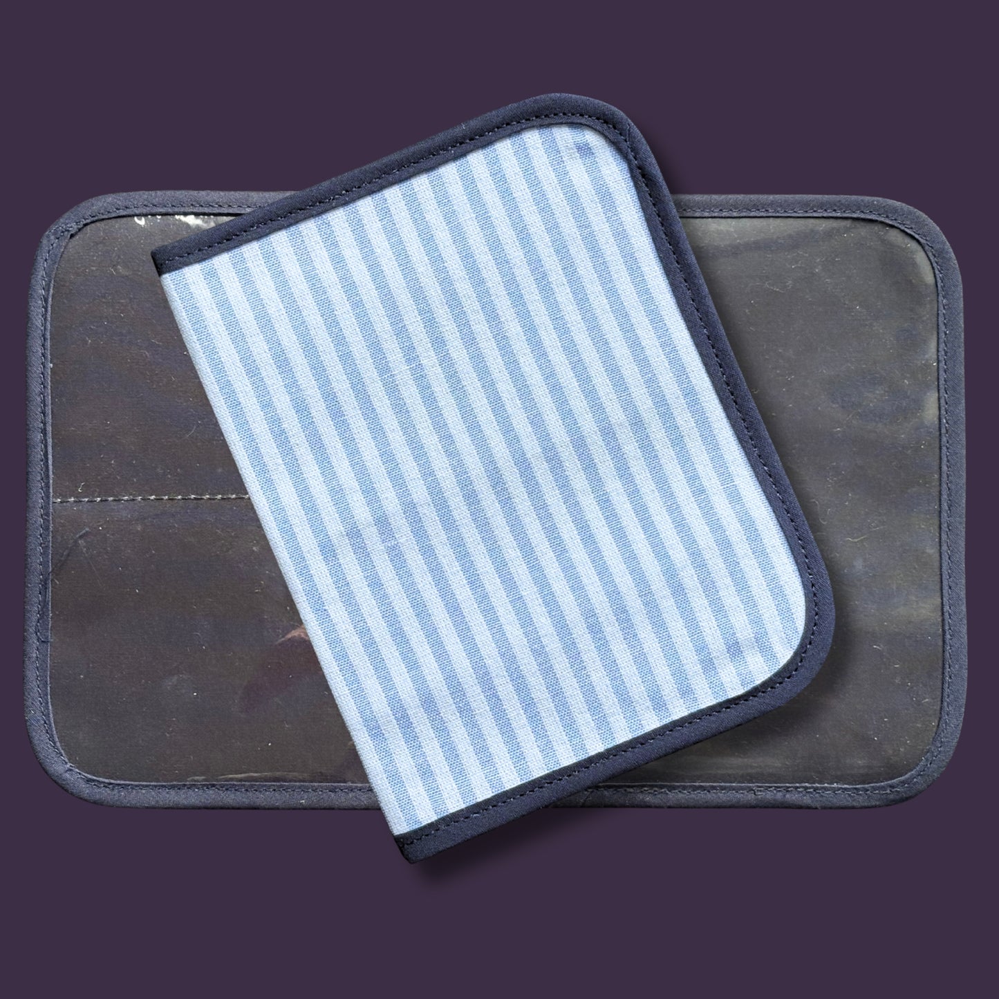 Blue Stripes Mini Ministry Organizer – Tract and Invitation Holder (4.4” x 5.8”)