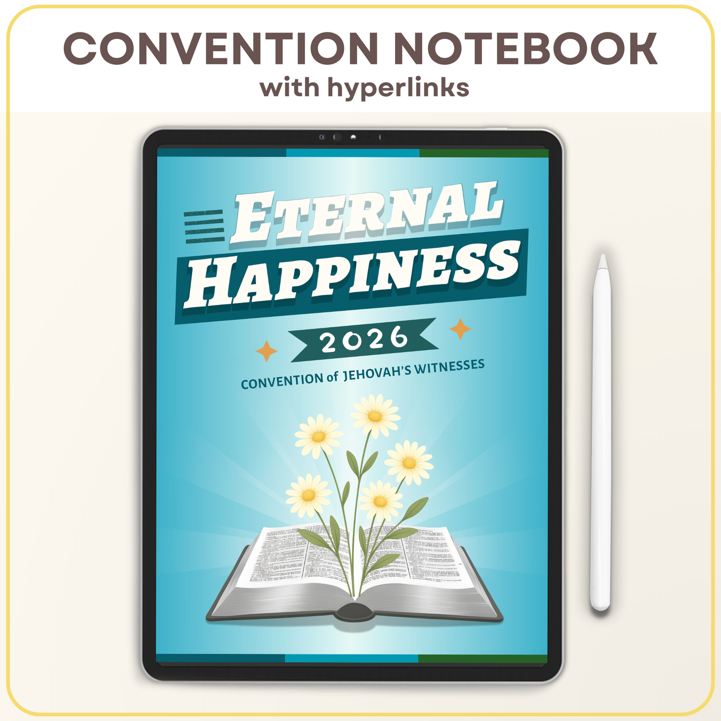 Eternal Happiness 2026 Convention Digital Notebook for Notability and Good Notes Instant Download