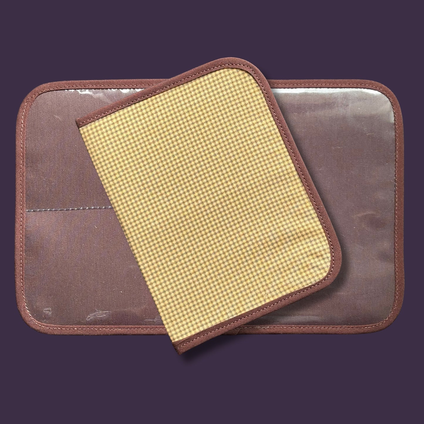 Light Brown Houndstooth Print Mini Ministry Organizer – Tract and Invitation Holder (4.4” x 5.8”)