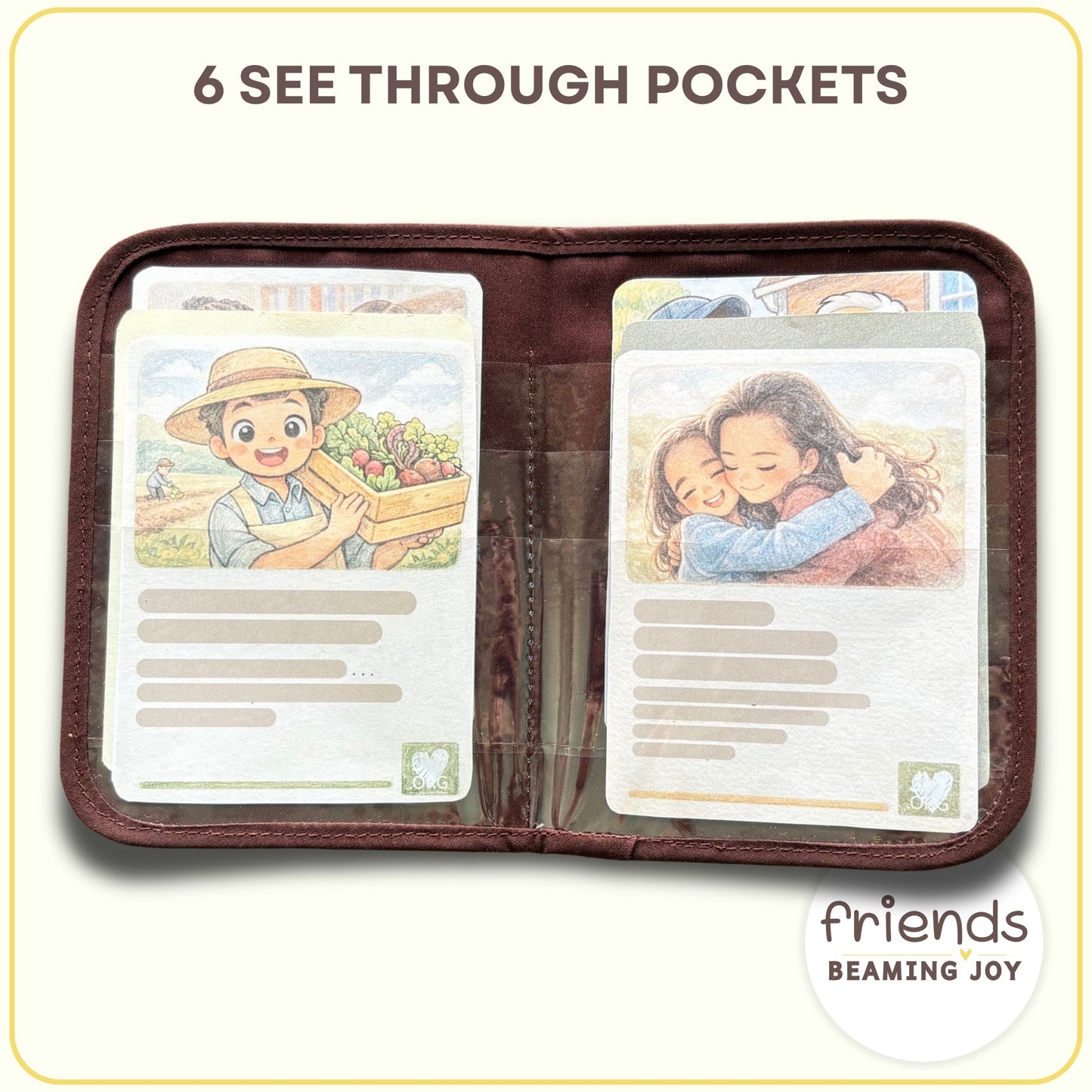 Teapot Print Mini Ministry Organizer – Tract and Invitation Holder (6 pockets)