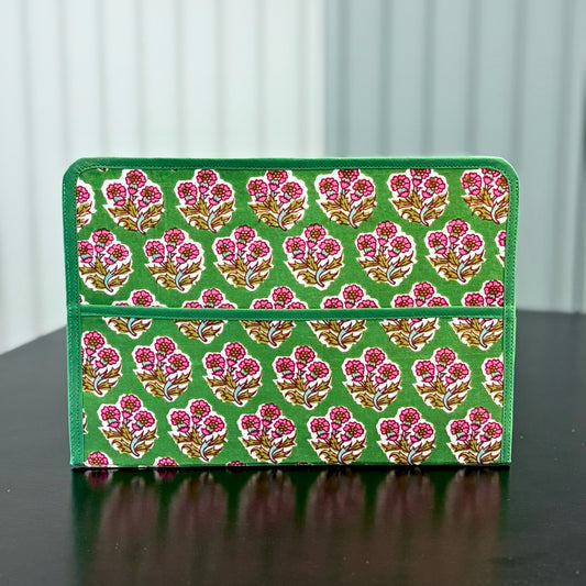 Ministry Magazine Sleeve – Indian Block Print Floral Field Service Organizer (7.5” x 10.5”)