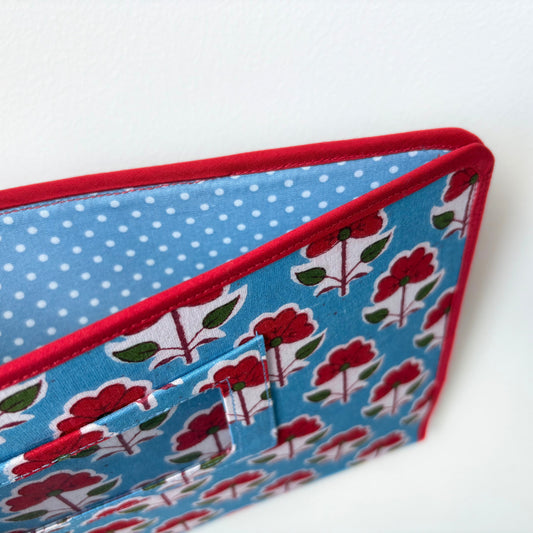 Ministry Magazine Sleeve – Indian Block Print Floral Field Service Organizer (7.5” x 10.5”)