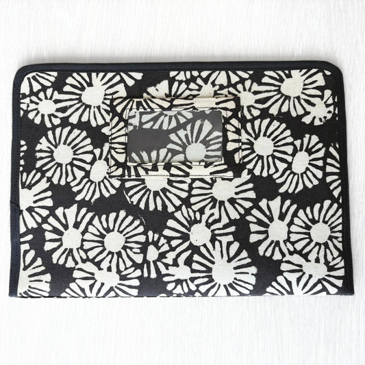 Black and White Floral Ministry Magazine Sleeve – Field Service Organizer (7.5” x 10.5”)