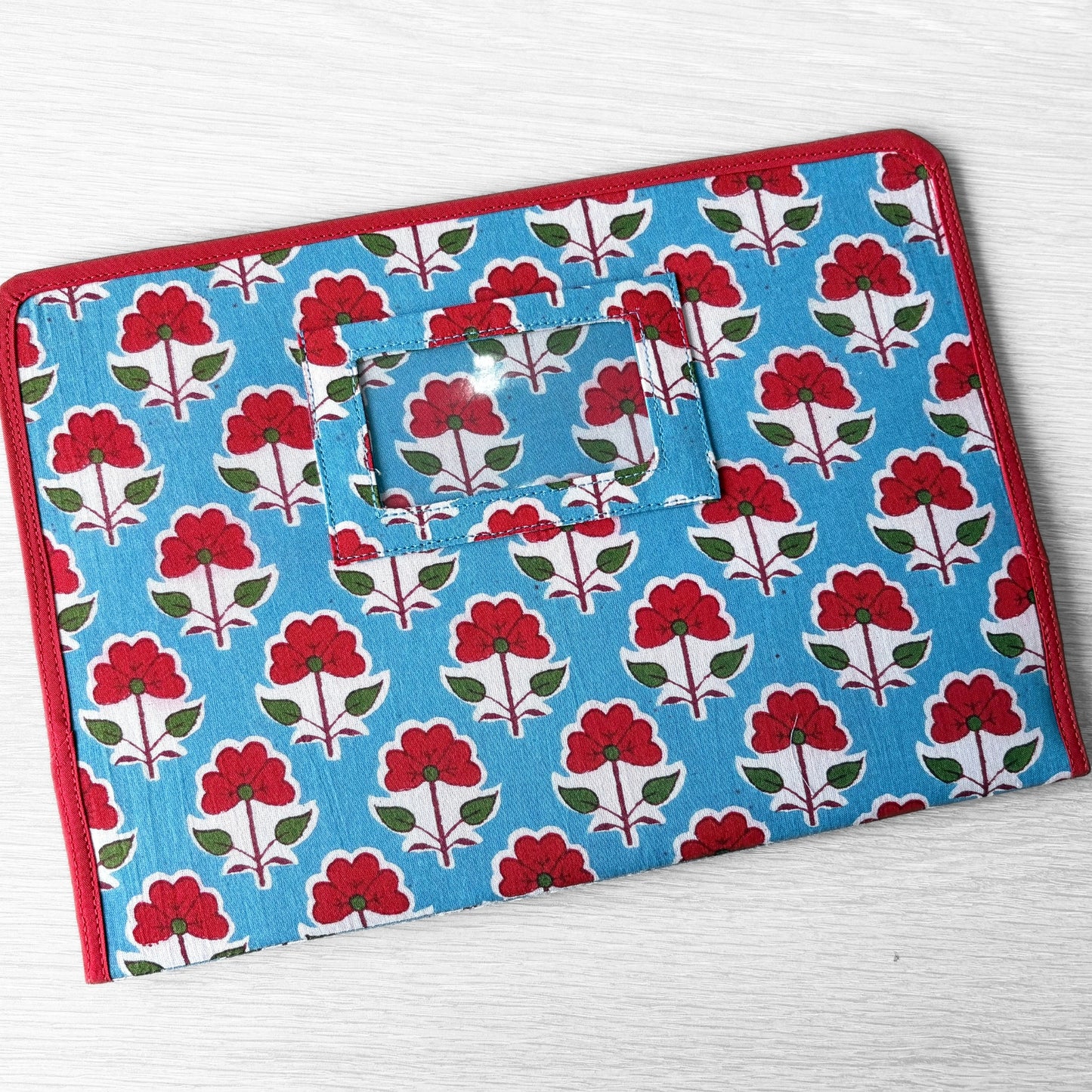 Ministry Magazine Sleeve – Indian Block Print Floral Field Service Organizer (7.5” x 10.5”)
