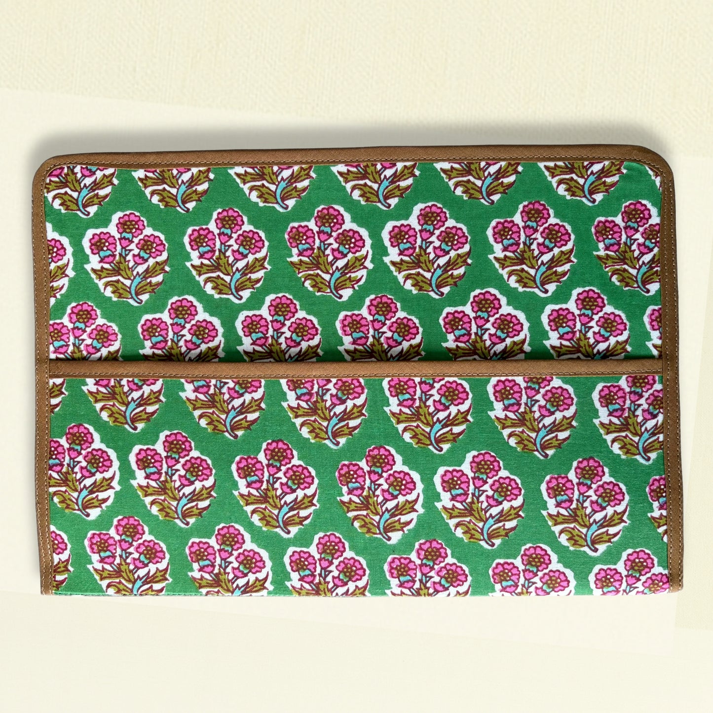Ministry Magazine Sleeve – Indian Block Print Floral Field Service Organizer (7.5” x 10.5”)
