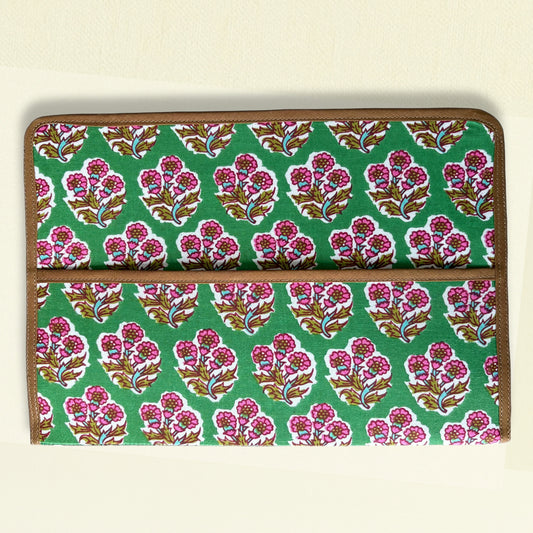 Ministry Magazine Sleeve – Indian Block Print Floral Field Service Organizer (7.5” x 10.5”)
