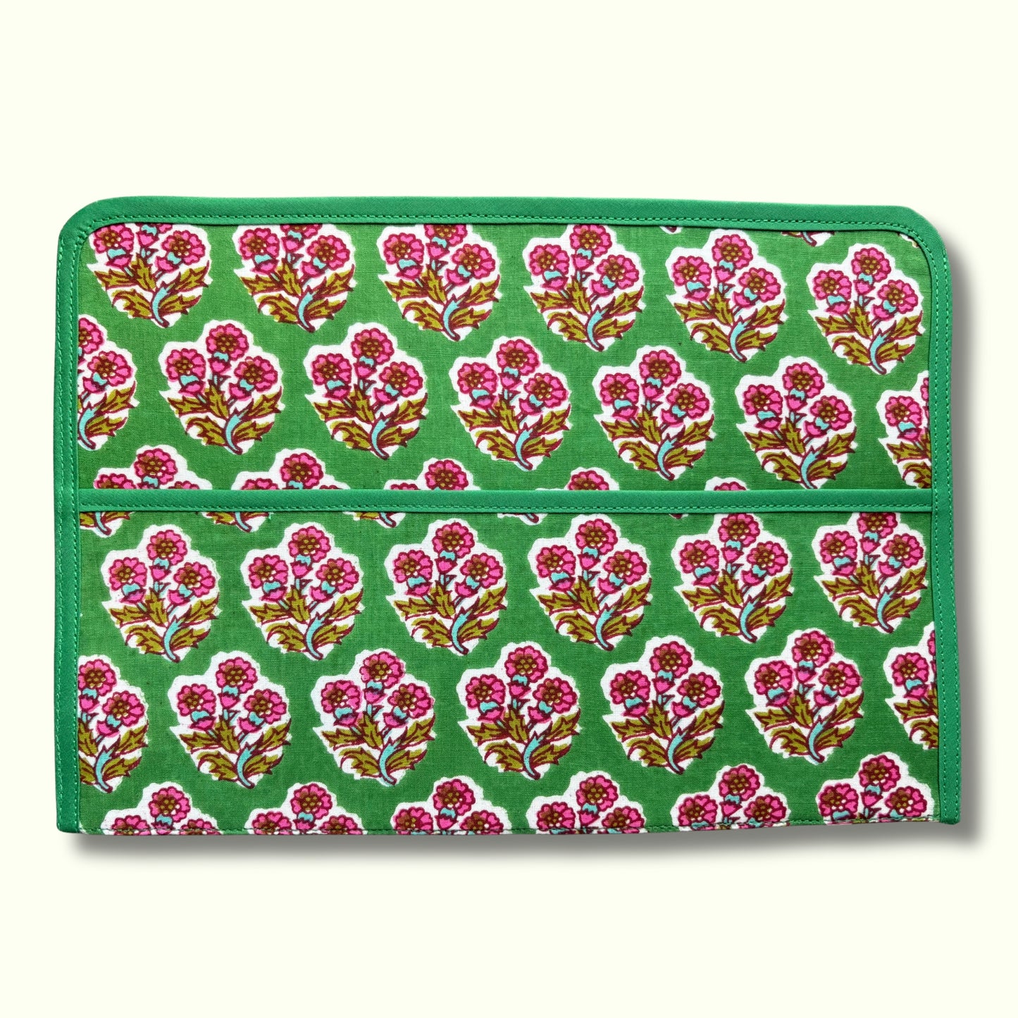 Ministry Magazine Sleeve – Indian Block Print Floral Field Service Organizer (7.5” x 10.5”)