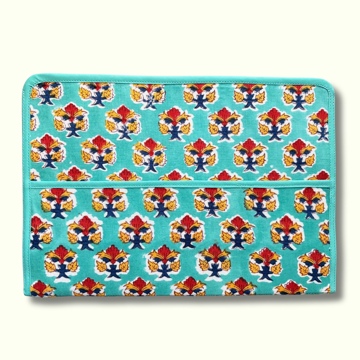 Ministry Magazine Sleeve – Indian Block Print Floral Field Service Organizer (7.5” x 10.5”)