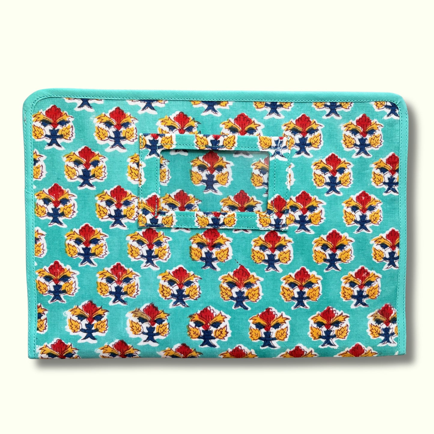 Ministry Magazine Sleeve – Indian Block Print Floral Field Service Organizer (7.5” x 10.5”)