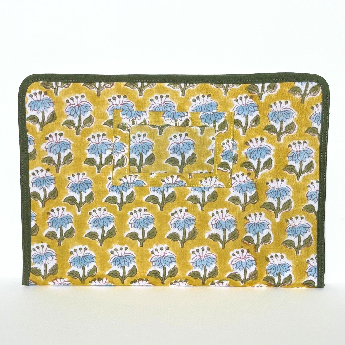 Ministry Magazine Sleeve – Indian Block Print Floral Field Service Organizer (7.5” x 10.5”)