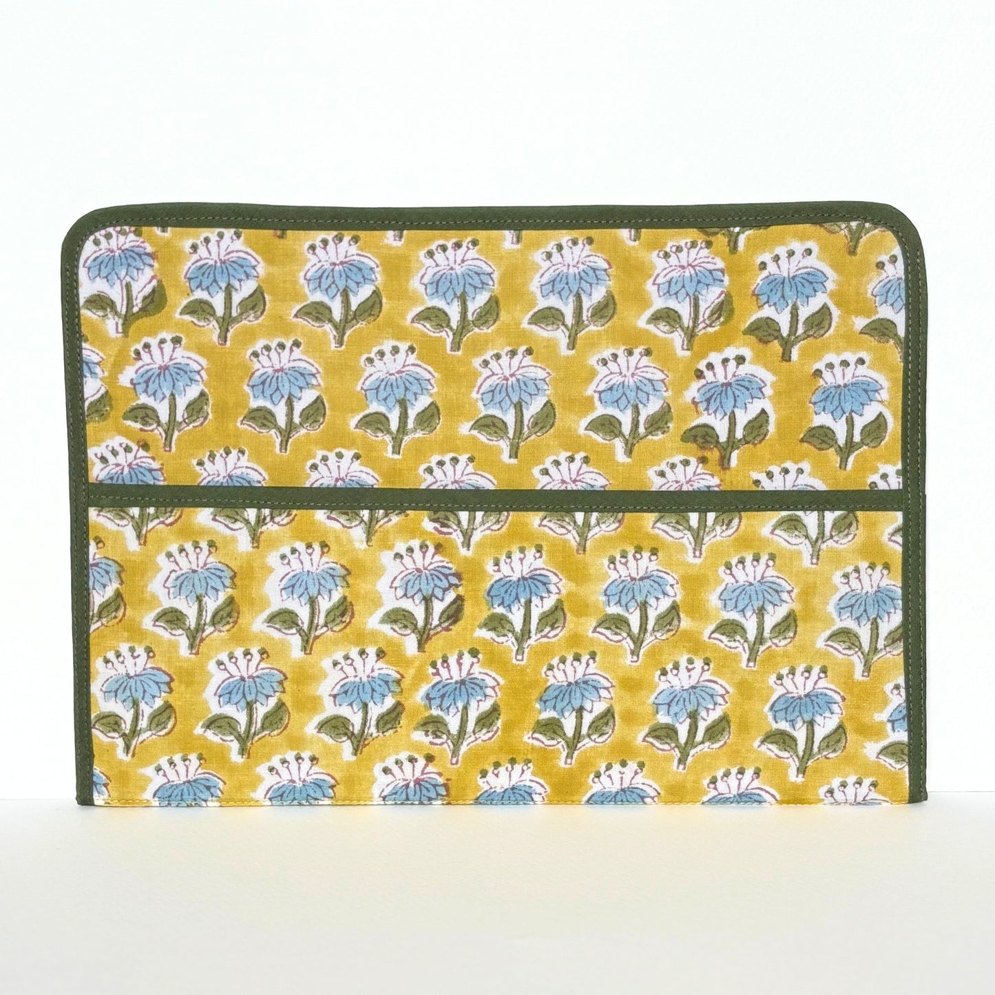 Ministry Magazine Sleeve – Indian Block Print Floral Field Service Organizer (7.5” x 10.5”)