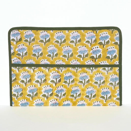 Ministry Magazine Sleeve – Indian Block Print Floral Field Service Organizer (7.5” x 10.5”)