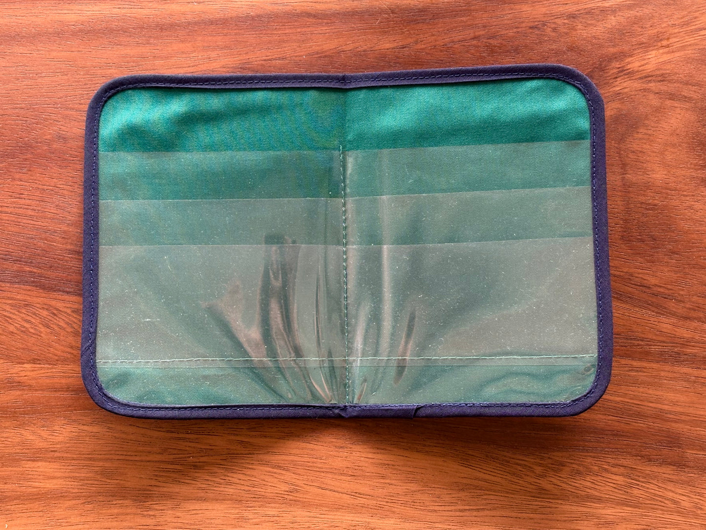 Dark Navy / Green Mini Ministry Organizer – Tract and Invitation Holder (6 Pockets)