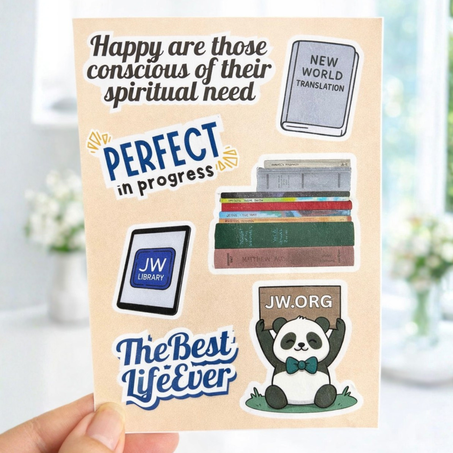 Sticker Sheet JW - A6 - Cute Panda