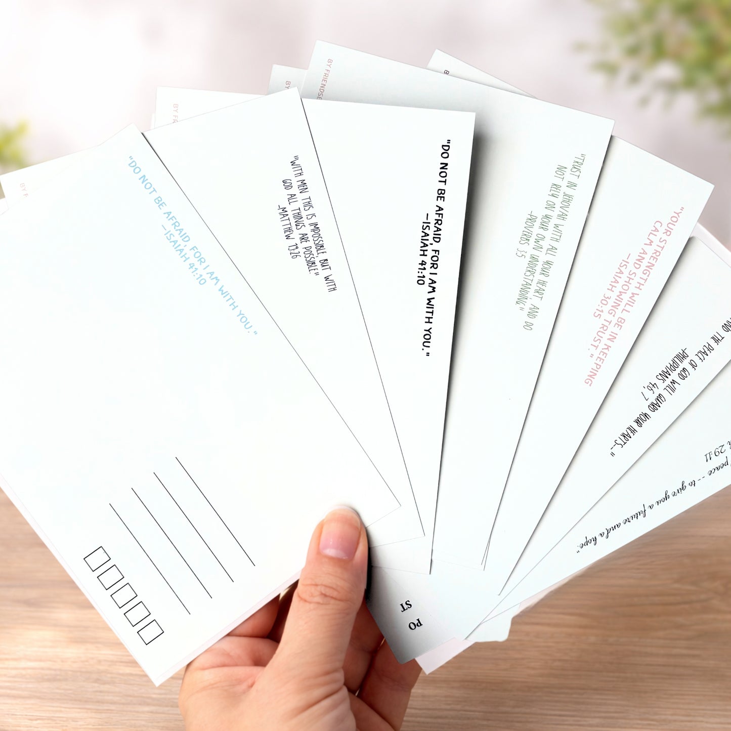 Bible Verse Postcard Pack, Set of 10 - size 4x6"