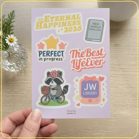 Sticker Sheet JW - A6 - Purple The Best Life Ever