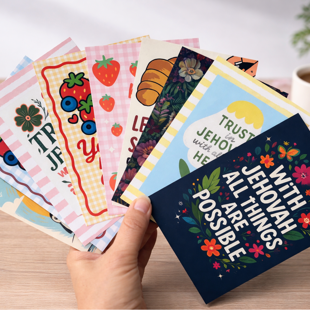 Collection of beautiful Bible Verse Cards for JW Gifts