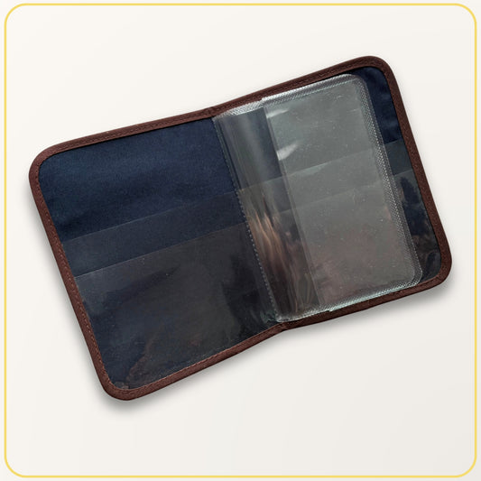 Cloth Pouch JW Mini Tract and Invitation Holder, Brown and Navy Blue Leopard Pattern