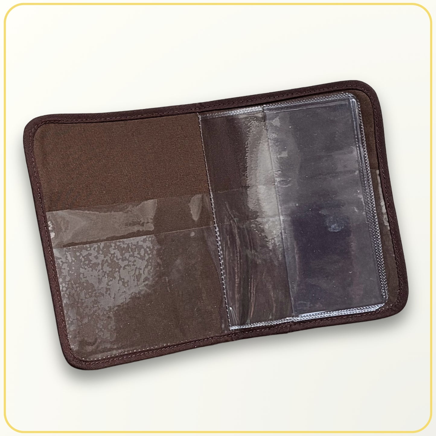 Cloth Pouch JW Mini Tract and Invitation Holder, Navy Blue and Dark Brown