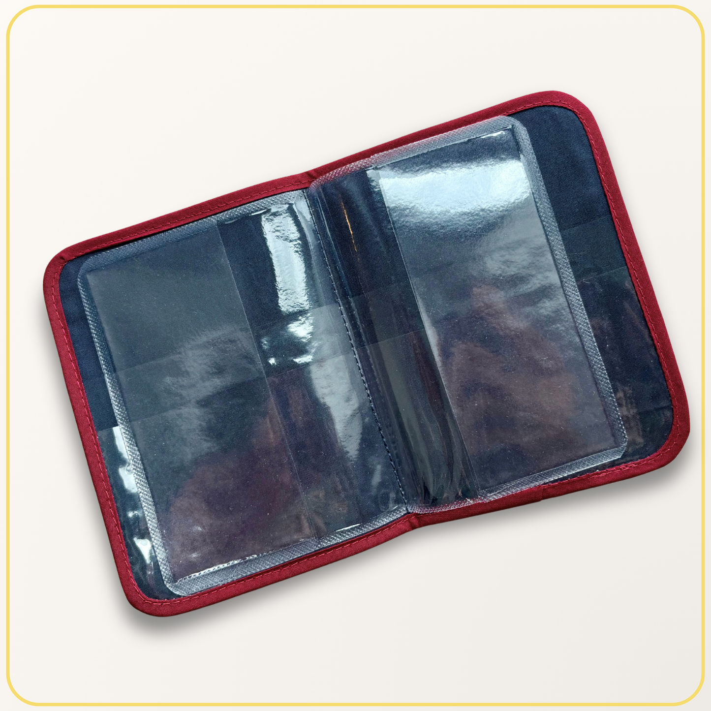 Cloth Pouch Mini JW Ministry Organizer, Tract and Invitation Holder, Dark Floral Indian Block Print