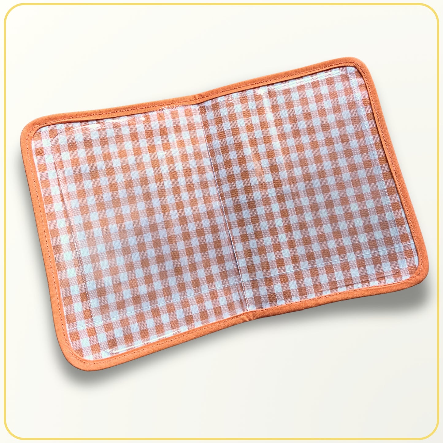 Cloth Pouch JW Mini Tract and Invitation Holder, Ministry Organizer, Orange Blue Floral