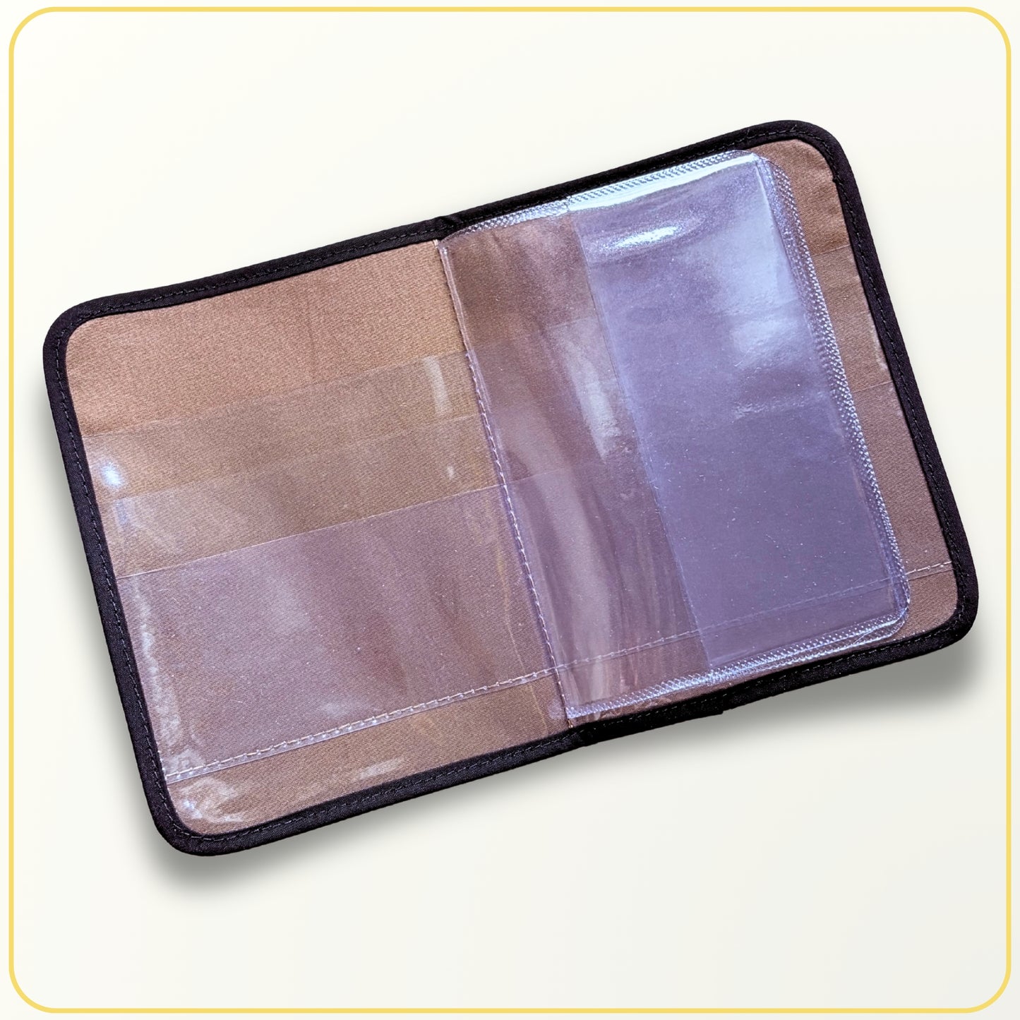 Cloth Pouch Mini JW Ministry Organizer, Tract and Invitation Holder, Black and Cream Indian Block Print