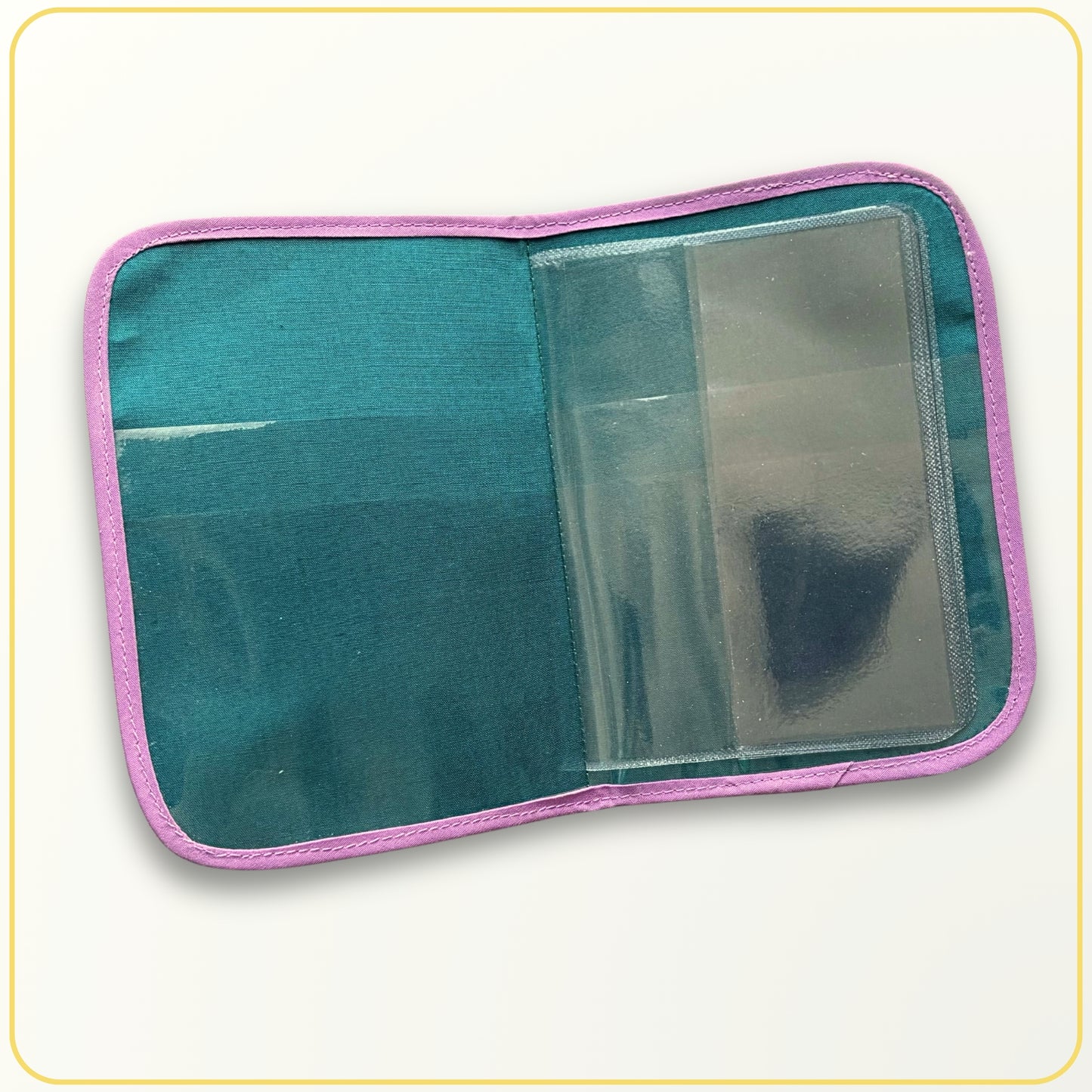 Cloth Pouch Mini JW tract organizer, JW Ministry Supply, Purple and Teal Indian Block Print