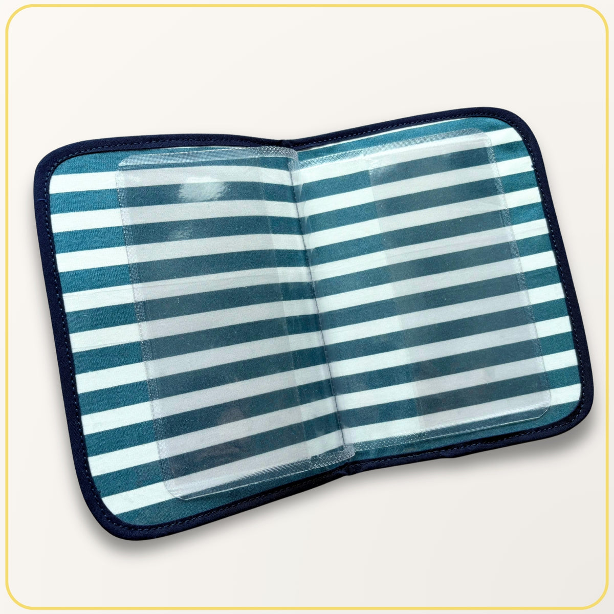 Cloth Pouch Mini JW Ministry Organizer Tract and Invitation Holder, Dark Teal - Navy