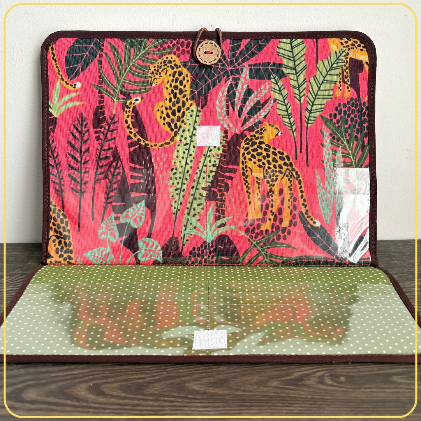 Maxi Cloth Folder for Field Service, Light Weight Ministry Organizer, Tropical Print