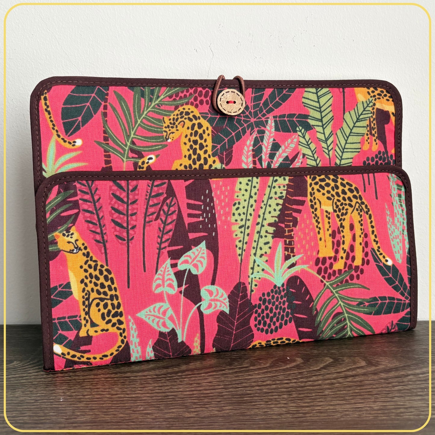 Maxi Cloth Folder for Field Service, Light Weight Ministry Organizer, Tropical Print