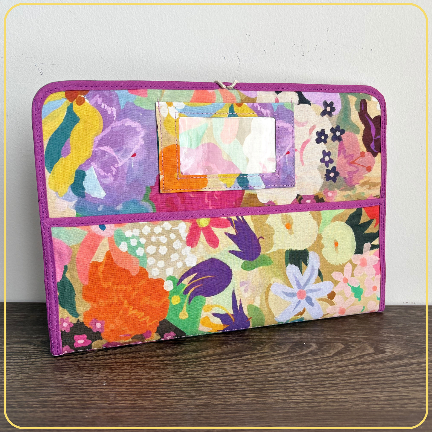 Maxi Cloth Folder for Field Service, Light Weight Ministry Organizer, Colorful Floral