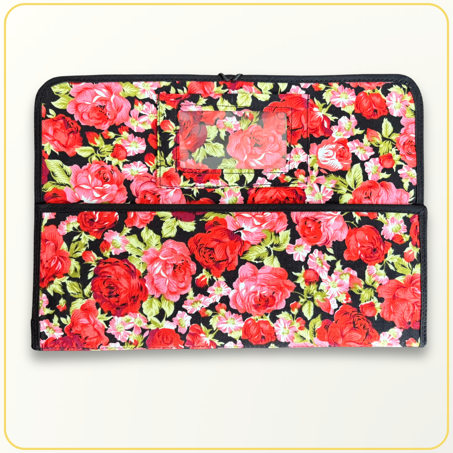 Maxi Cloth Folder for Field Service, Ministry Organizer Light Weight - Roses