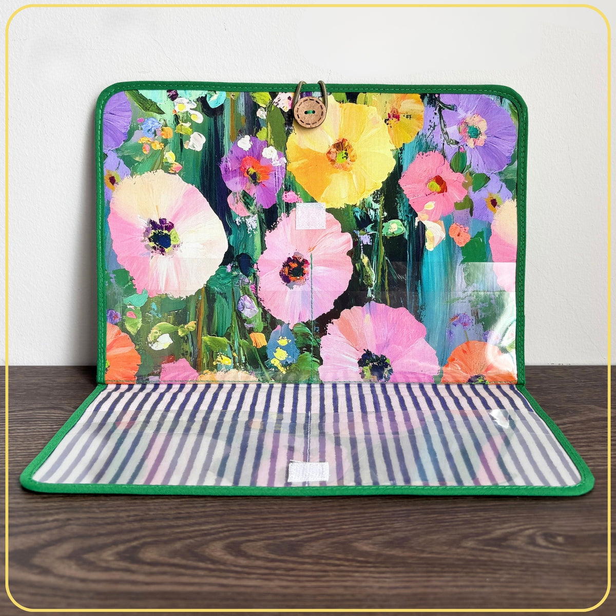 Maxi Cloth Folder for Field Service, Light Weight Ministry Organizer, Colorful Floral