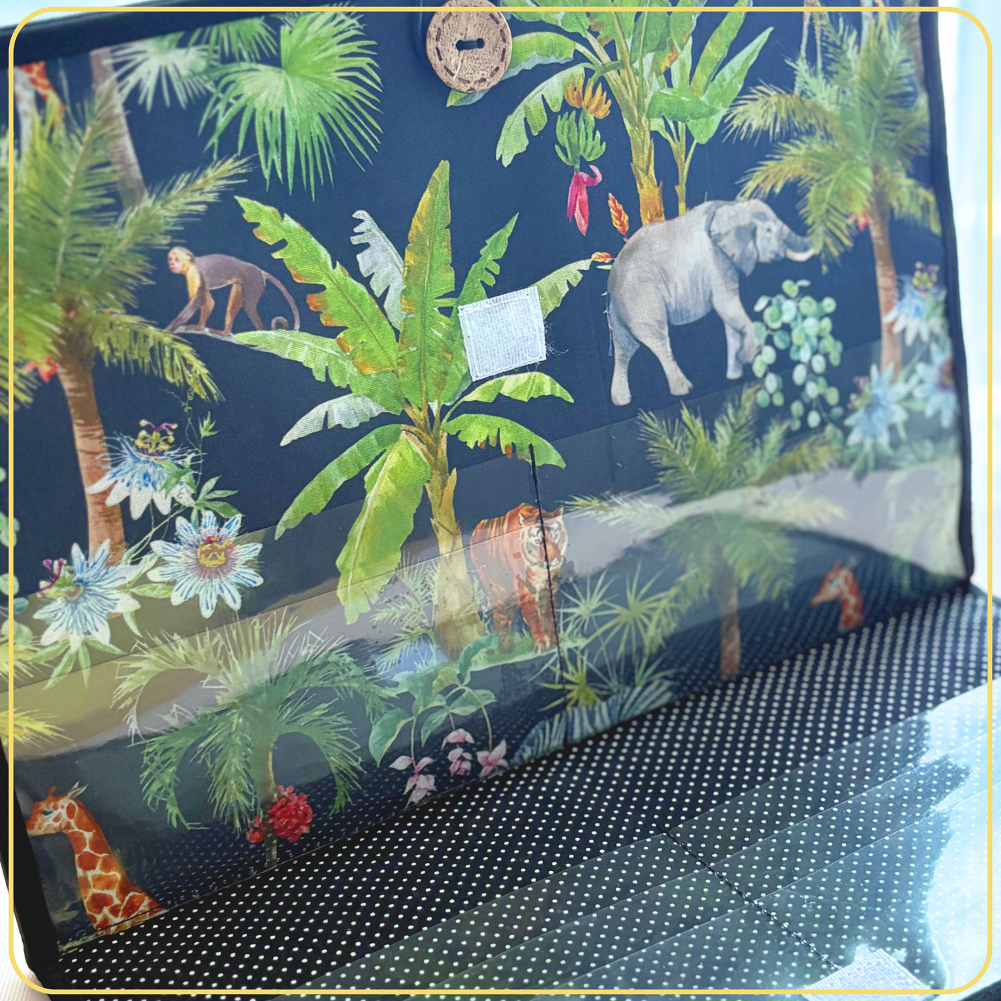 Maxi Cloth Folder for Field Service, Ministry Organizer Light Weight Jungle Print