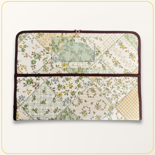 Maxi Cloth Folder for Field Service, Light Weight Ministry Organizer, Vintage Patchwork