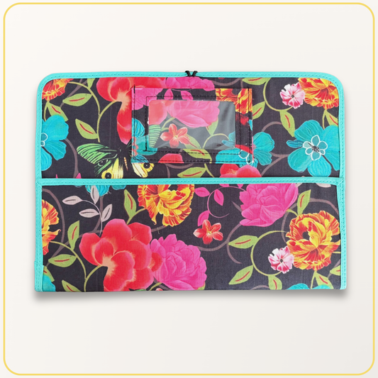 Maxi Cloth Folder for Field Service, Light Weight Ministry Organizer, Tropical Print